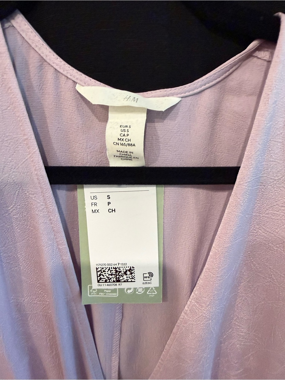 H&M Soft Lilac V-Neck Top